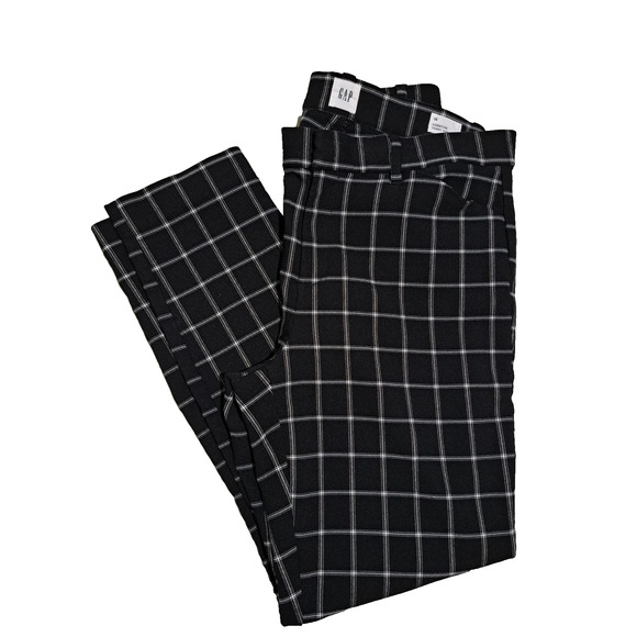 GAP Pants - GAP Womens Slacks Size 10 Black White Grid